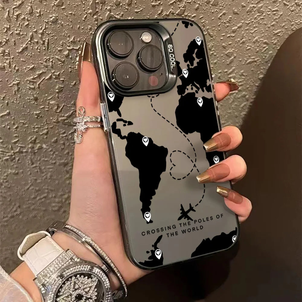 Leopard Print Phone Case For iPhone 16 13 15 14 11 12 17 Pro Max 16 Pro Max Shockproof Bumper Armour IMD Cover Funda Coque Shell