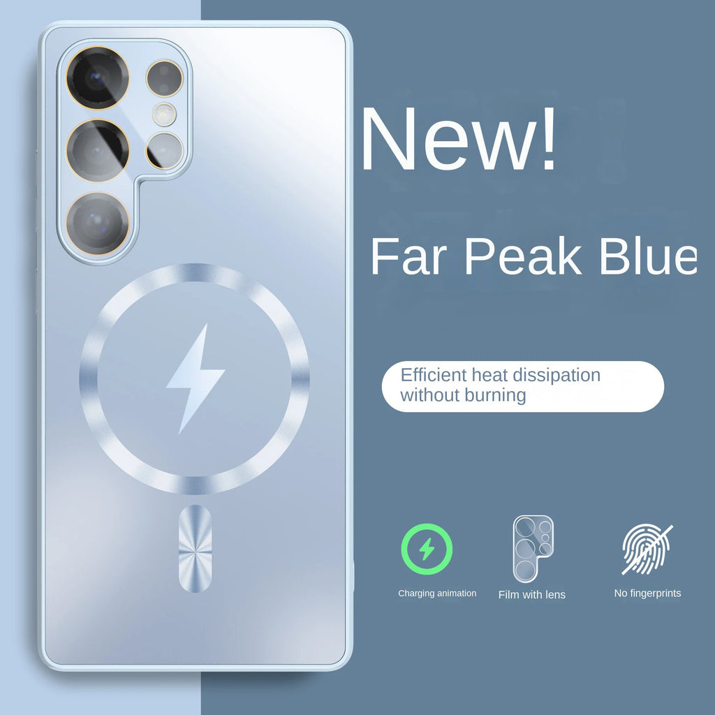 Ultra-thin AG Matte Magnetic For Magsafe Case For Samsung Galaxy S26 S25 S24 S23 Ultra Plus Glass Len Protector Shockproof Cover