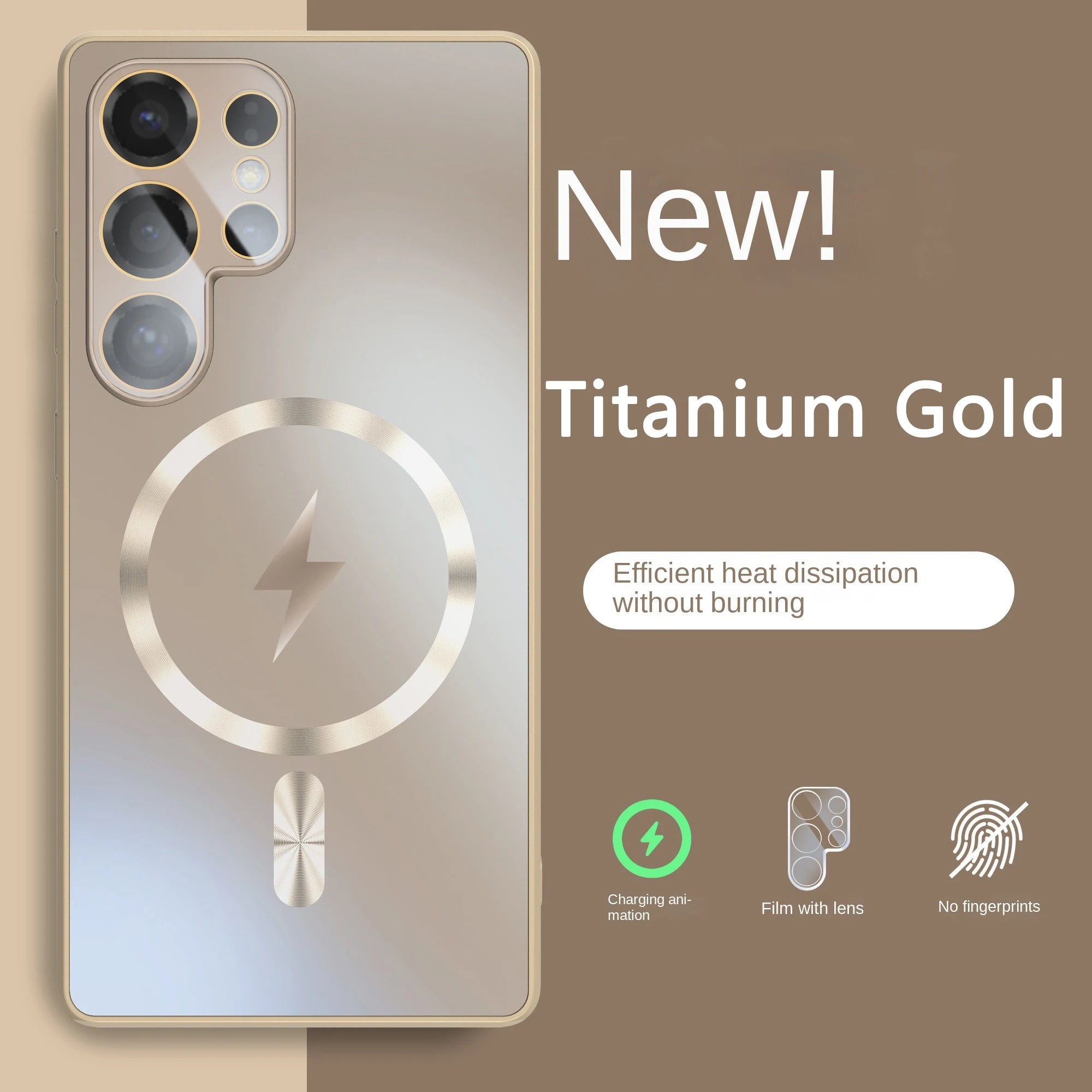 Ultra-thin AG Matte Magnetic For Magsafe Case For Samsung Galaxy S26 S25 S24 S23 Ultra Plus Glass Len Protector Shockproof Cover