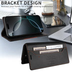 Magnetic Leather Case For iPhone 16 15 14 13 12 11 17 Pro Max 17Air 16 15 Plus 16e SE2 SE3 Business Flip Wallet Card Slot Cover