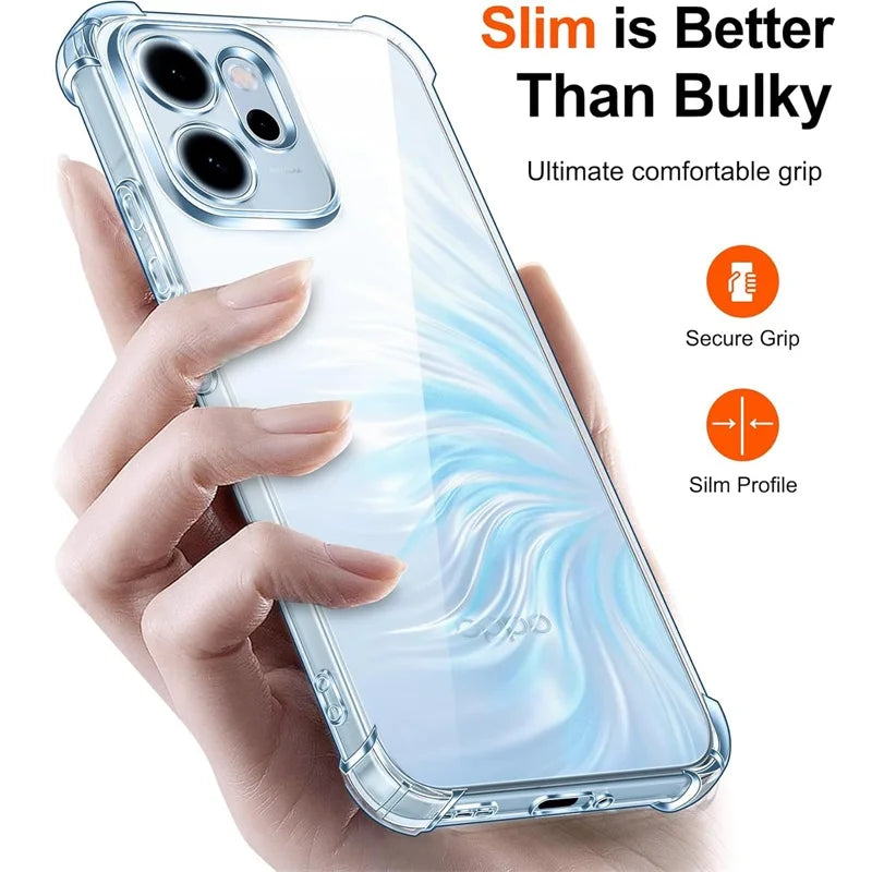 Anti-Yellower Transparent TPU Soft Case For Oppo Reno14 Reno 14 FS F Pro 14FS 14F 14Pro Reno14FS 5G 2025 Camera Protection Funda