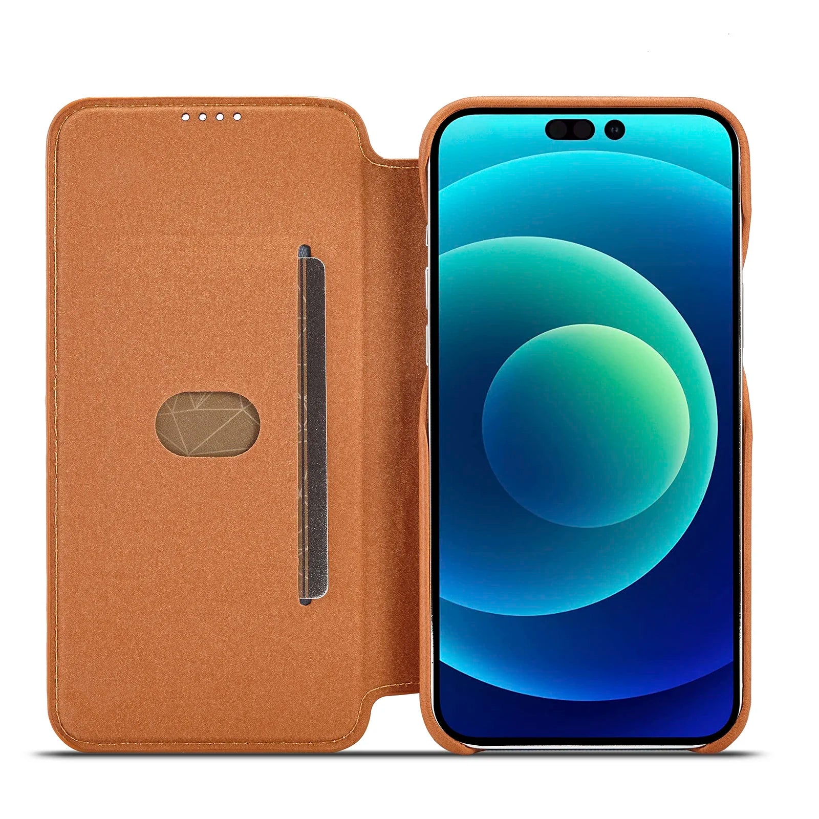 Leather Flip Wallet Phone Cover For iPhone 17 16 Pro Max Air 14 15 13 12 Mini 11 Pro XS Max XR 8 7 Plus SE Card Slots Book Bag