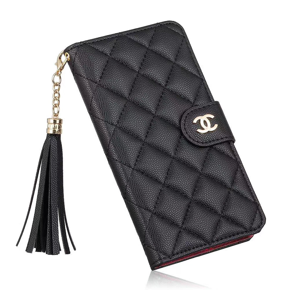 Chanel Phone Case for iPhone with Credit Card Slots