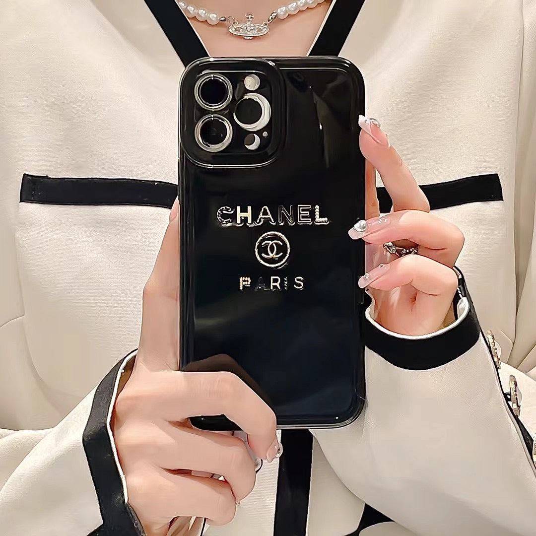 Black Chanel iPhone Case